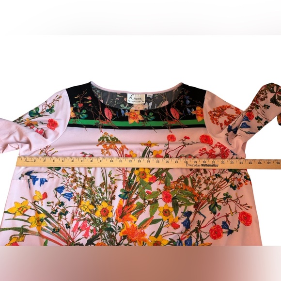 Linea by Louis Dell'Olio Multicolor Floral Blouse Size 20W Casual - Picture 6 of 10